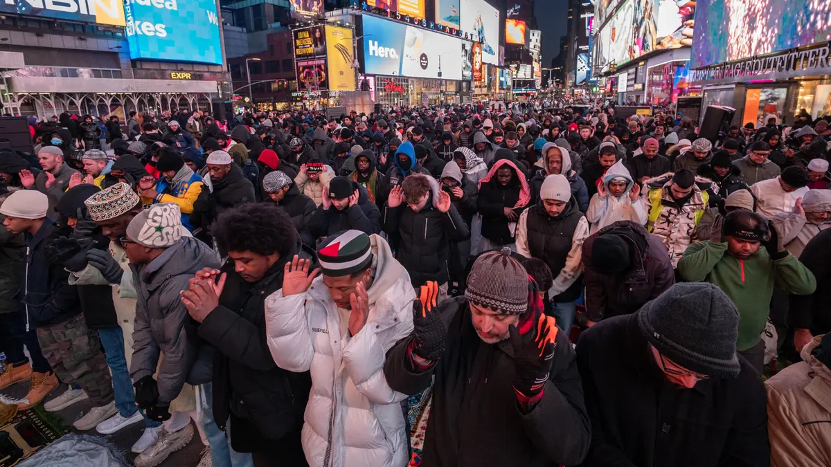 Sholat Tarawih di Times Square, Tunjukkan Spirit Umat Islam